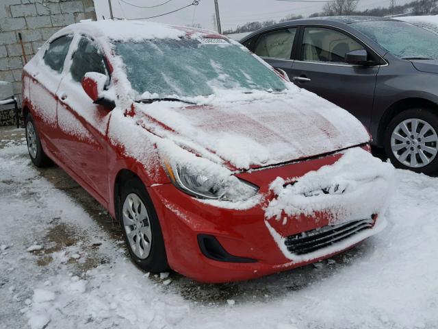 KMHCT4AEXGU012936 - 2016 HYUNDAI ACCENT SE RED photo 1