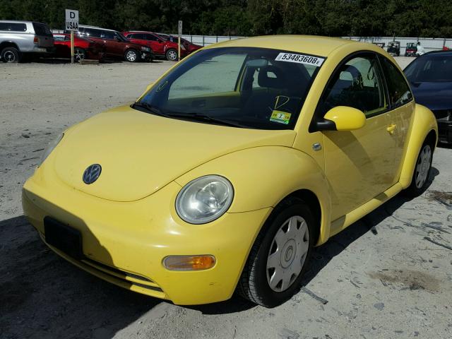 3VWBK21C51M458314 - 2001 VOLKSWAGEN NEW BEETLE YELLOW photo 2