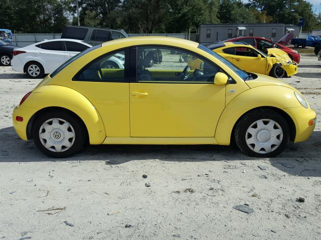 3VWBK21C51M458314 - 2001 VOLKSWAGEN NEW BEETLE YELLOW photo 9