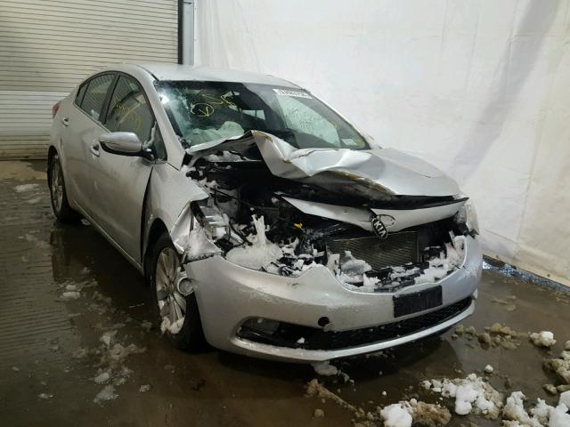 KNAFX4A86E5141681 - 2014 KIA FORTE EX SILVER photo 1