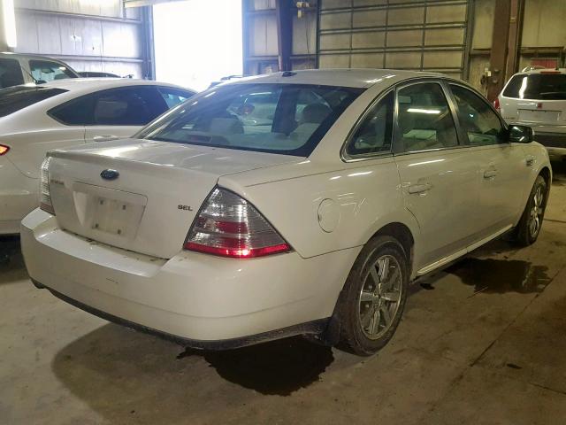 1FAHP24W79G125063 - 2009 FORD TAURUS SEL WHITE photo 4