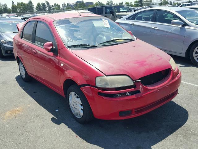 KL1TD52615B326666 - 2005 CHEVROLET AVEO BASE Qırmızı foto 1