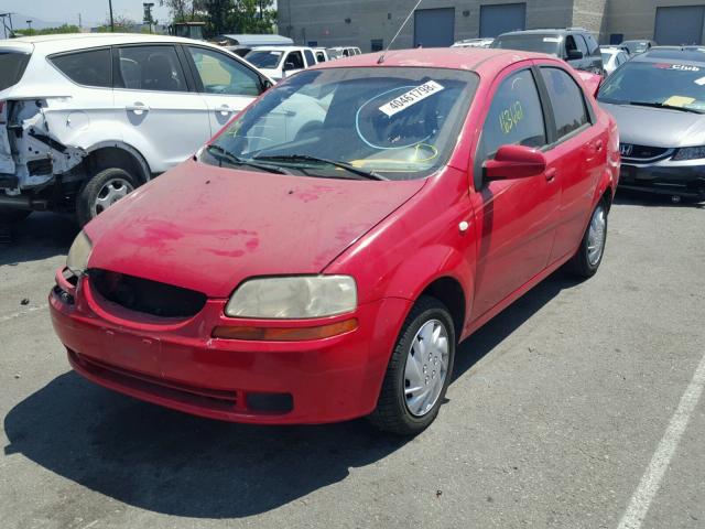 KL1TD52615B326666 - 2005 CHEVROLET AVEO BASE Qırmızı foto 2
