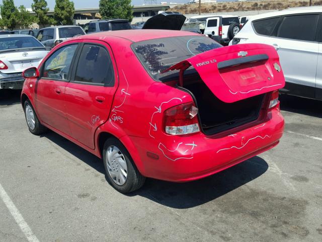 KL1TD52615B326666 - 2005 CHEVROLET AVEO BASE Qırmızı foto 3