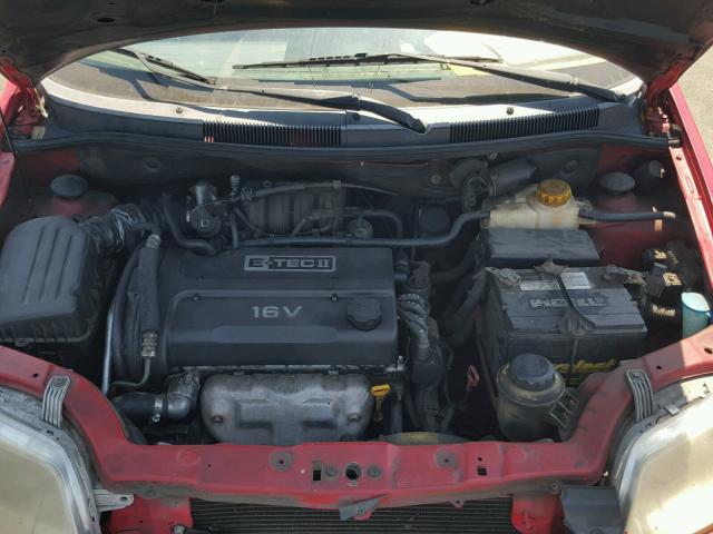 KL1TD52615B326666 - 2005 CHEVROLET AVEO BASE Qırmızı foto 7