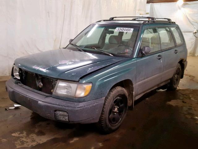 JF1SF635XYH722158 - 2000 SUBARU FORESTER L GREEN photo 2