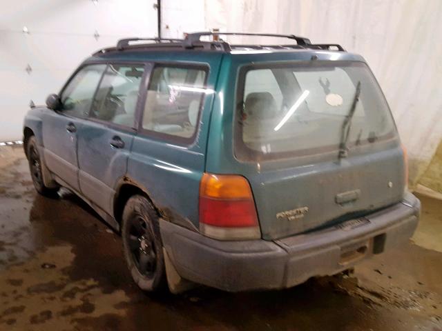 JF1SF635XYH722158 - 2000 SUBARU FORESTER L GREEN photo 3