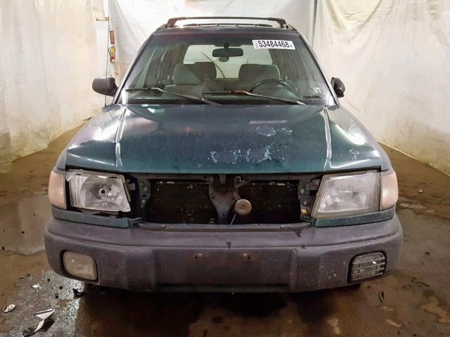 JF1SF635XYH722158 - 2000 SUBARU FORESTER L GREEN photo 9