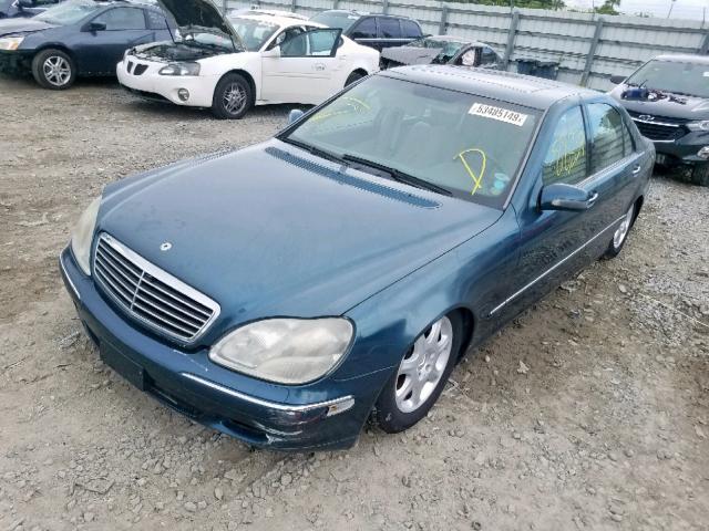 WDBNG75J2YA123816 - 2000 MERCEDES-BENZ S 500 GREEN photo 2