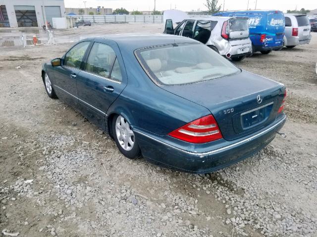 WDBNG75J2YA123816 - 2000 MERCEDES-BENZ S 500 GREEN photo 3