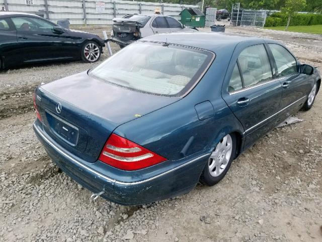 WDBNG75J2YA123816 - 2000 MERCEDES-BENZ S 500 GREEN photo 4