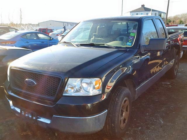 1FTRX12W65FA83822 - 2005 FORD F150 BLACK photo 2