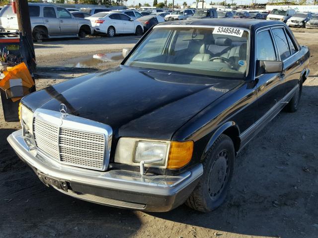 WDBCA35EXMA585166 - 1991 MERCEDES-BENZ 420 SEL BLACK photo 2