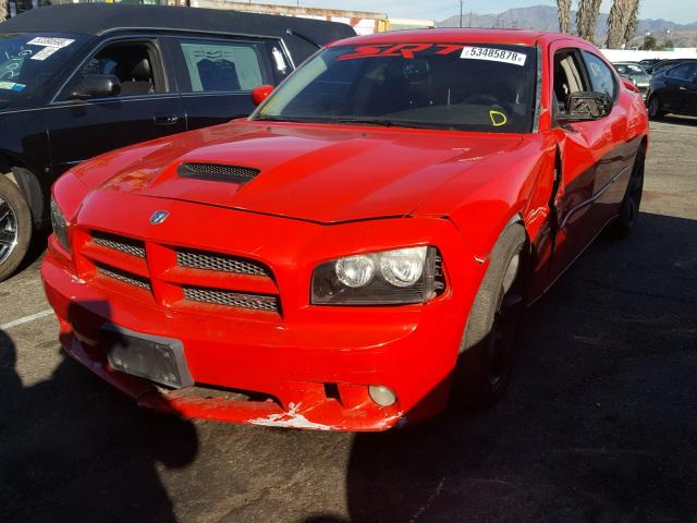 2B3LA73WX7H691256 - 2007 DODGE CHARGER SR RED photo 2