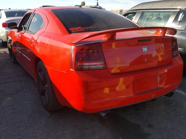 2B3LA73WX7H691256 - 2007 DODGE CHARGER SR RED photo 3