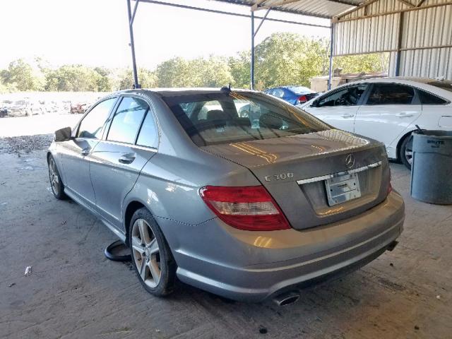 WDDGF8BB3BR165197 - 2011 MERCEDES-BENZ C 300 4MAT GRAY photo 3