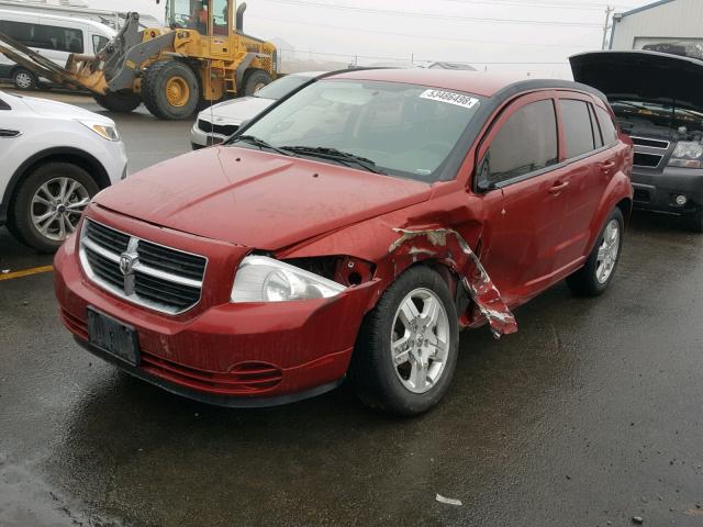 1B3HB48A29D142312 - 2009 DODGE CALIBER SX RED photo 2