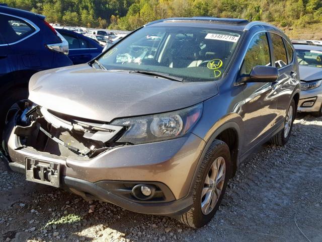 5J6RM4H72CL030666 - 2012 HONDA CR-V EXL GRAY photo 2