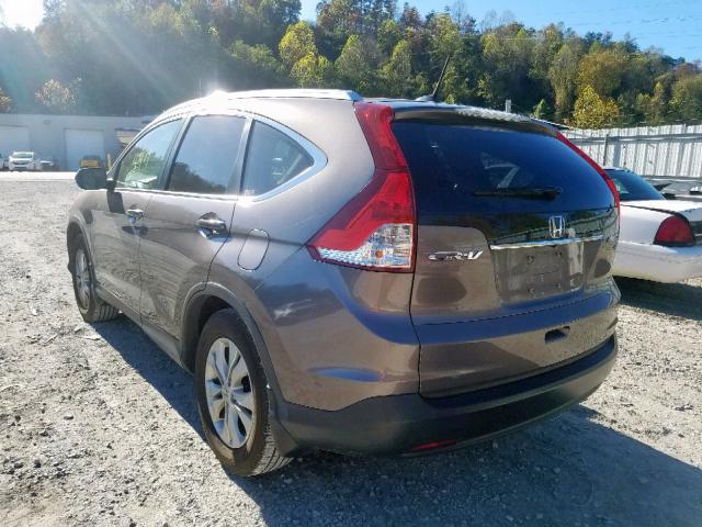 5J6RM4H72CL030666 - 2012 HONDA CR-V EXL GRAY photo 3