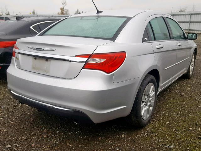 1C3CCBAG8CN316575 - 2012 CHRYSLER 200 LX SILVER photo 4