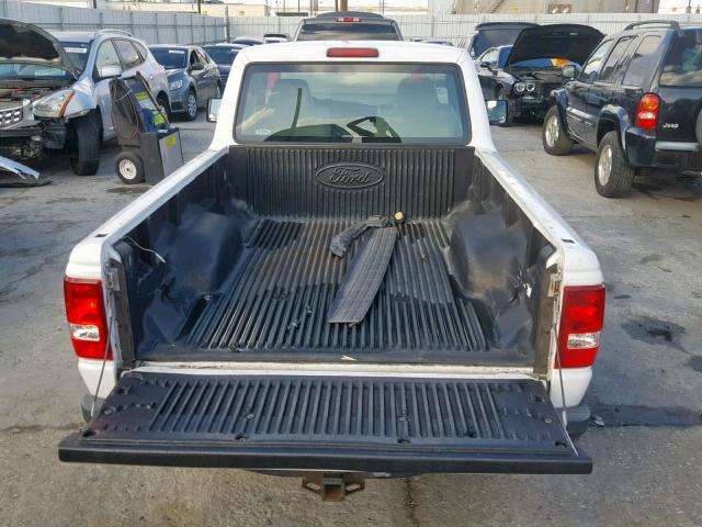 1FTYR10D39PA44340 - 2009 FORD RANGER WHITE photo 6