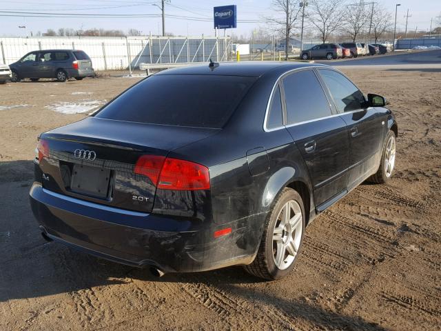 WAUAF78E18A111431 - 2008 AUDI A4 2.0T BLACK photo 4