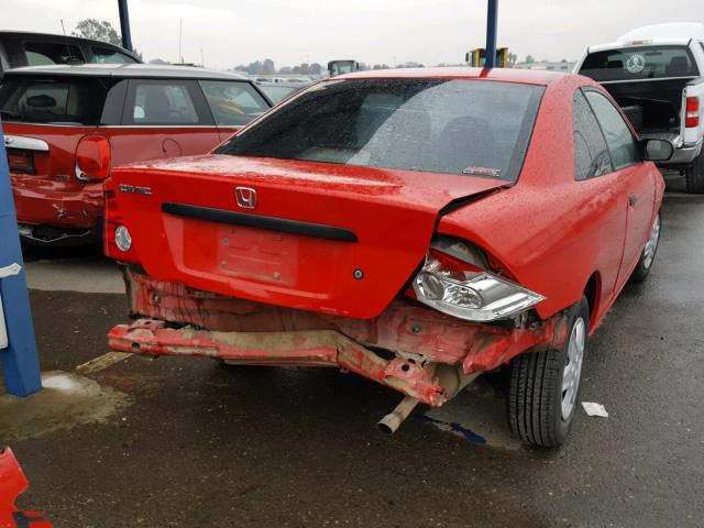 1HGEM22175L069559 - 2005 HONDA CIVIC DX V RED photo 4