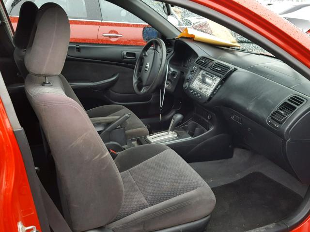 1HGEM22175L069559 - 2005 HONDA CIVIC DX V RED photo 5