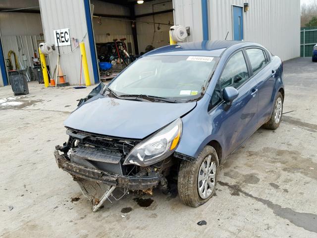 KNADM4A35G6660366 - 2016 KIA RIO LX BLUE photo 2