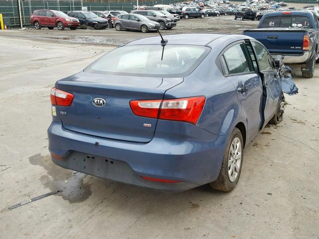 KNADM4A35G6660366 - 2016 KIA RIO LX BLUE photo 4