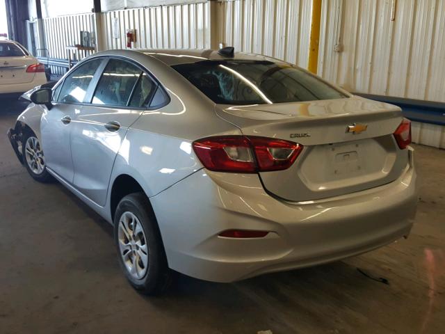 1G1BJ5SMXK7105795 - 2019 CHEVROLET CRUZE SILVER photo 3