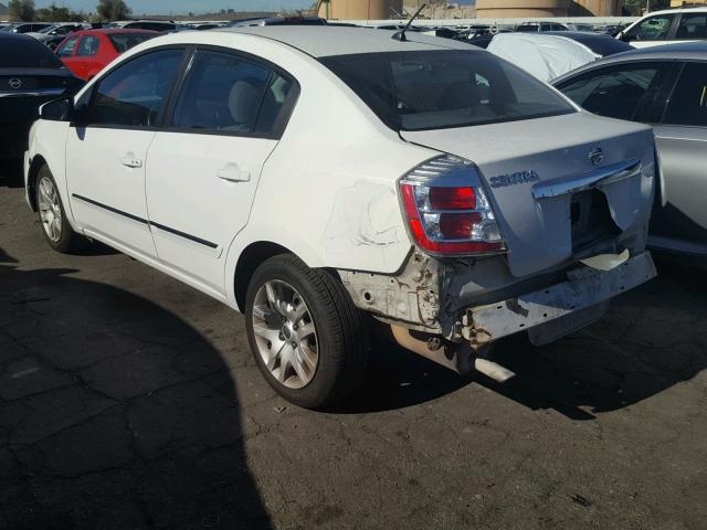 3N1AB6AP2AL727449 - 2010 NISSAN SENTRA 2.0 WHITE photo 3