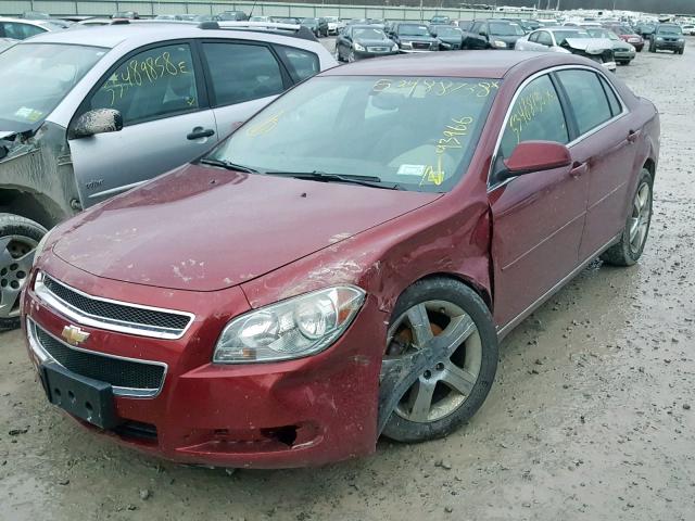 1G1ZJ57709F201517 - 2009 CHEVROLET MALIBU 2LT RED photo 2