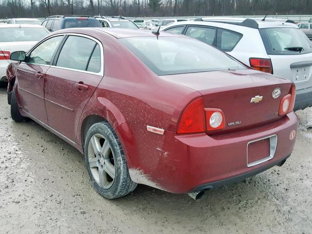 1G1ZJ57709F201517 - 2009 CHEVROLET MALIBU 2LT RED photo 3