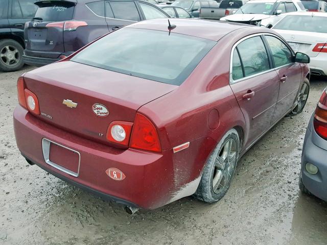 1G1ZJ57709F201517 - 2009 CHEVROLET MALIBU 2LT RED photo 4