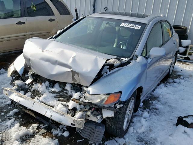 1HGFA16938L025621 - 2008 HONDA CIVIC EXL SILVER photo 2