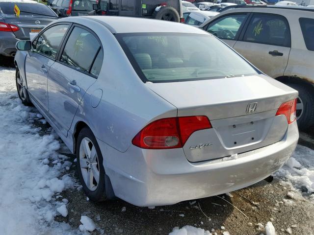 1HGFA16938L025621 - 2008 HONDA CIVIC EXL SILVER photo 3