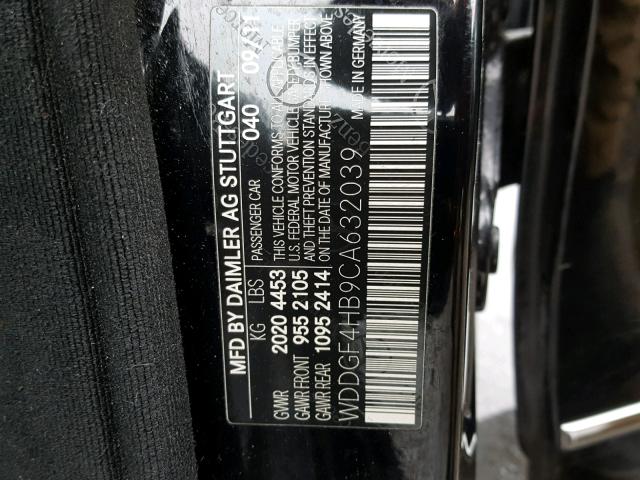 WDDGF4HB9CA632039 - 2012 MERCEDES-BENZ C 250 BLACK photo 10