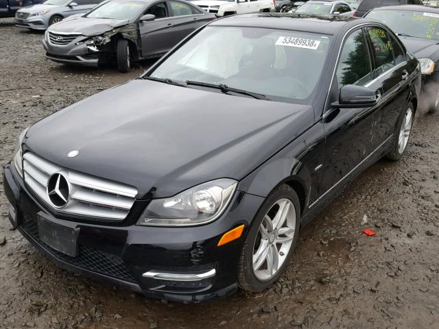 WDDGF4HB9CA632039 - 2012 MERCEDES-BENZ C 250 BLACK photo 2