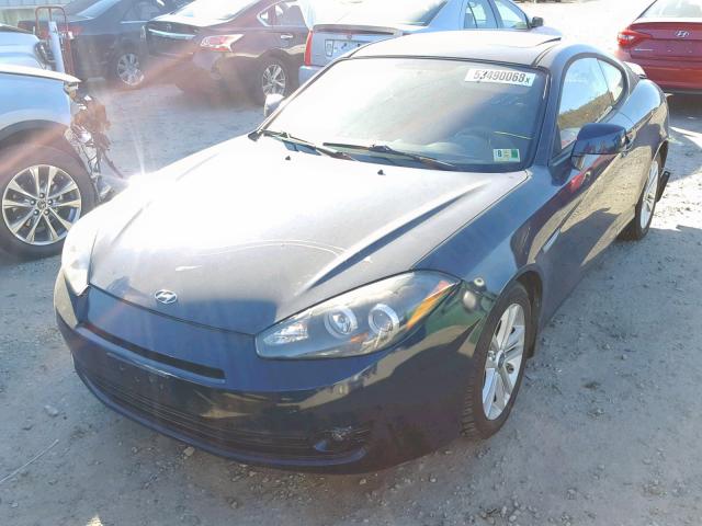 KMHHM66D08U290602 - 2008 HYUNDAI TIBURON GS BLUE photo 2