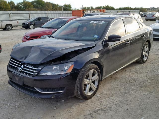 1VWBH7A39DC085103 - 2013 VOLKSWAGEN PASSAT SE BLACK photo 2