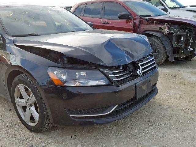 1VWBH7A39DC085103 - 2013 VOLKSWAGEN PASSAT SE BLACK photo 9