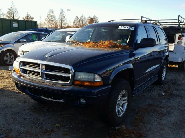 1D4HS58N03F512131 - 2003 DODGE DURANGO SL BLUE photo 2