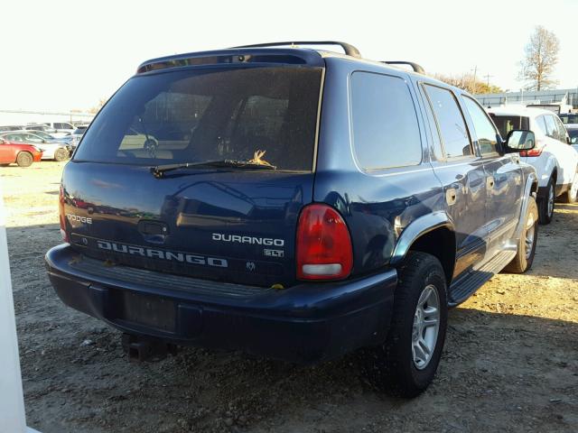 1D4HS58N03F512131 - 2003 DODGE DURANGO SL BLUE photo 4