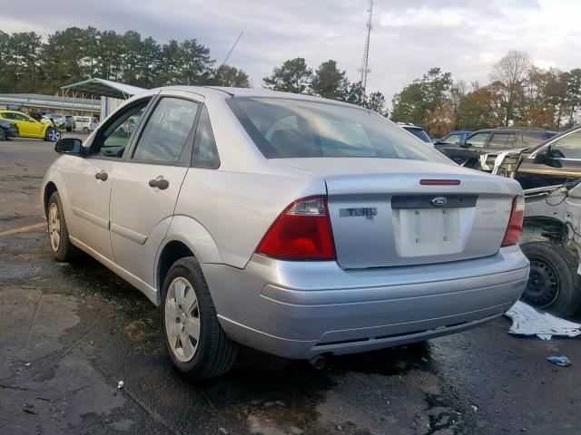 1FAFP34N37W321928 - 2007 FORD FOCUS ZX4 SILVER photo 3