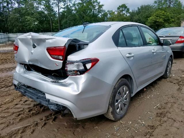 3KPA24AB8KE158960 - 2019 KIA RIO S SILVER photo 4