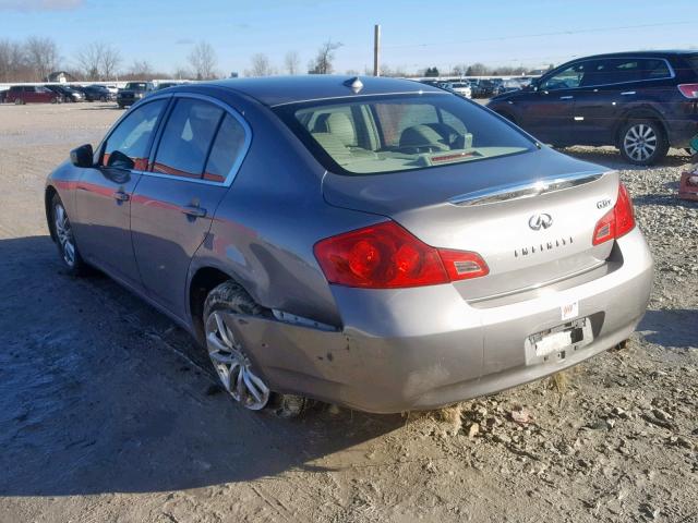 JNKCV61F39M362672 - 2009 INFINITI G37 GRAY photo 3