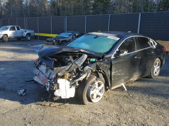 1G1ZB5STXJF231615 - 2018 CHEVROLET MALIBU LS BLACK photo 2