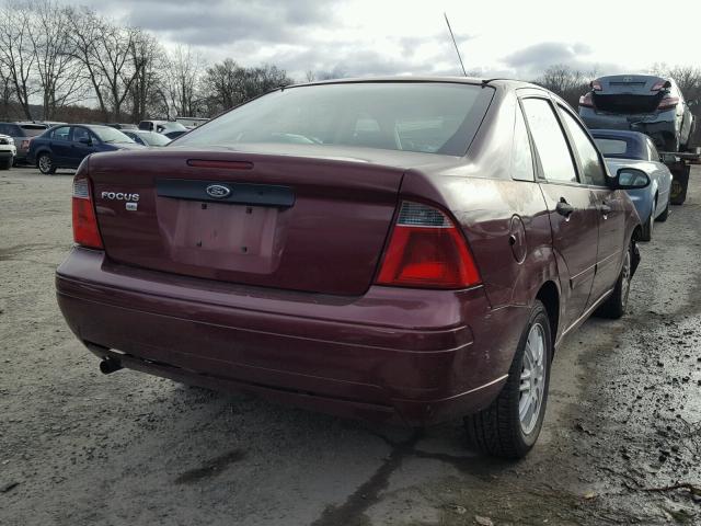 1FAFP34N27W329955 - 2007 FORD FOCUS ZX4 MAROON photo 4