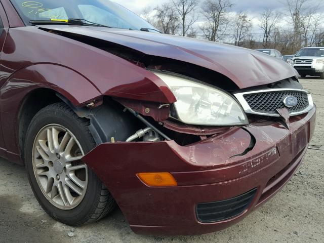 1FAFP34N27W329955 - 2007 FORD FOCUS ZX4 MAROON photo 9